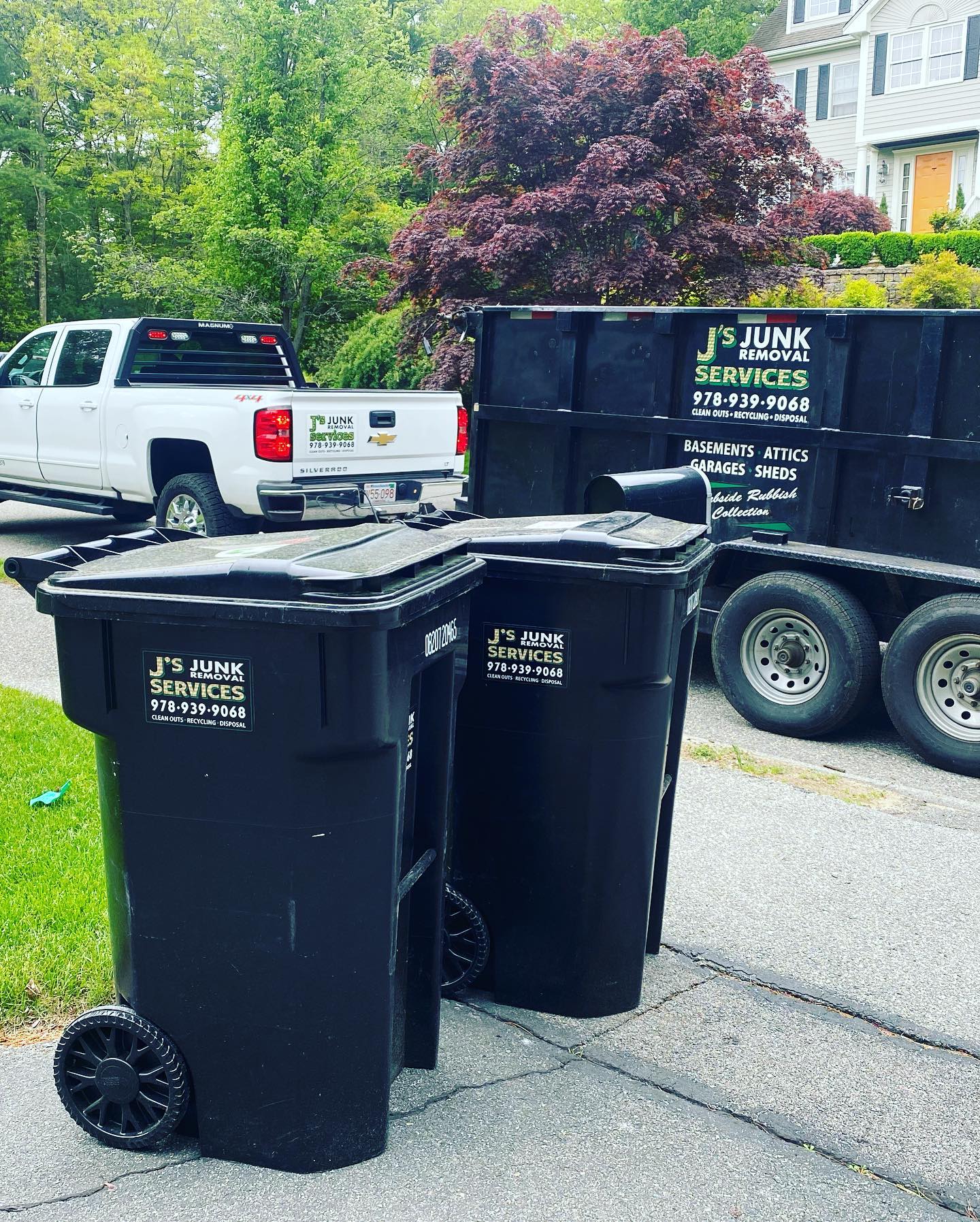 Trash bins for curbside collection